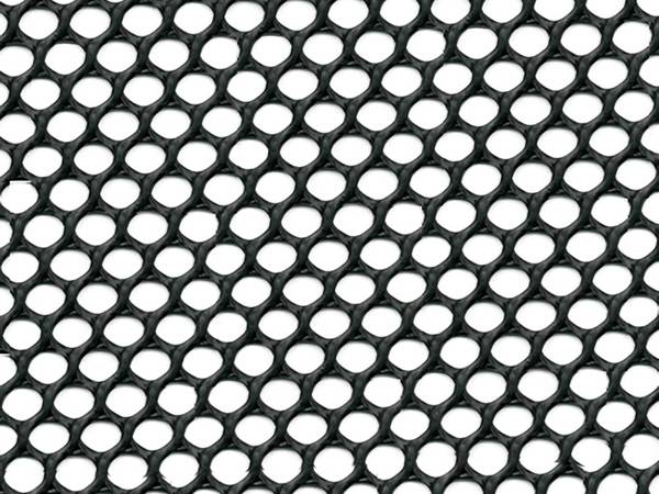 A piece of HDPE extruded windbreak mesh with small holes 4 mm × 4 mm for 60% wind reduction.